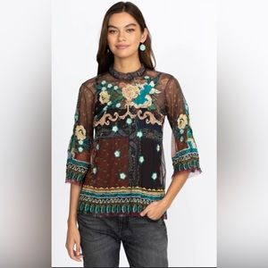 Johnny Was - Renley Mesh Blouse size L
